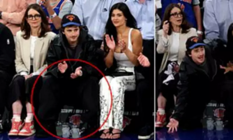 Timothee Chalamet Faces Backlash for 'Manspreading' Next to Tina Fey at Knicks Game