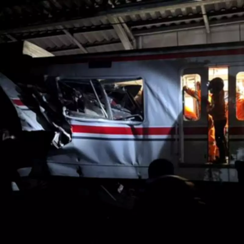 Train Crash in Indonesia Kills 4, Traps Dozens Near Jakarta
