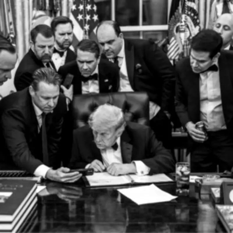 Trump and Cabinet Watch White House Shooting CCTV in Oval Office