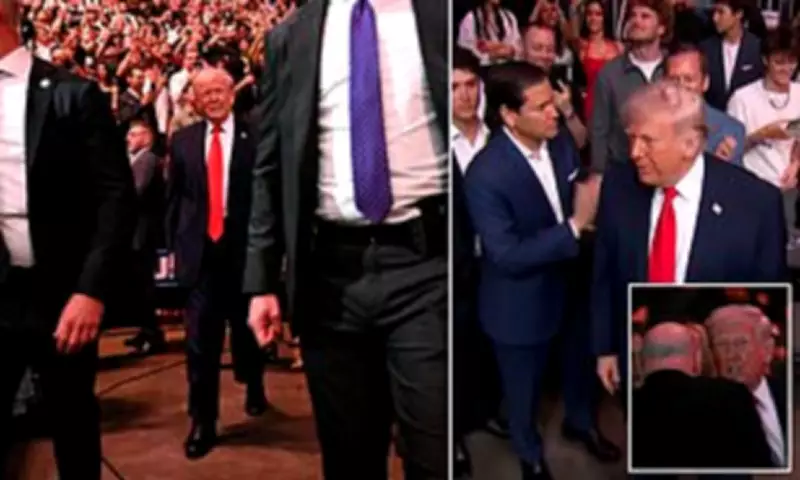 Trump Attends UFC Amid Iran Peace Talks, Drawing Criticism and Historical Parallels