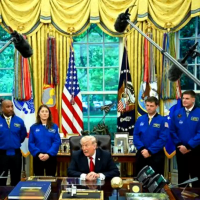Trump mocked for claiming he'd make a good astronaut during Artemis II crew visit