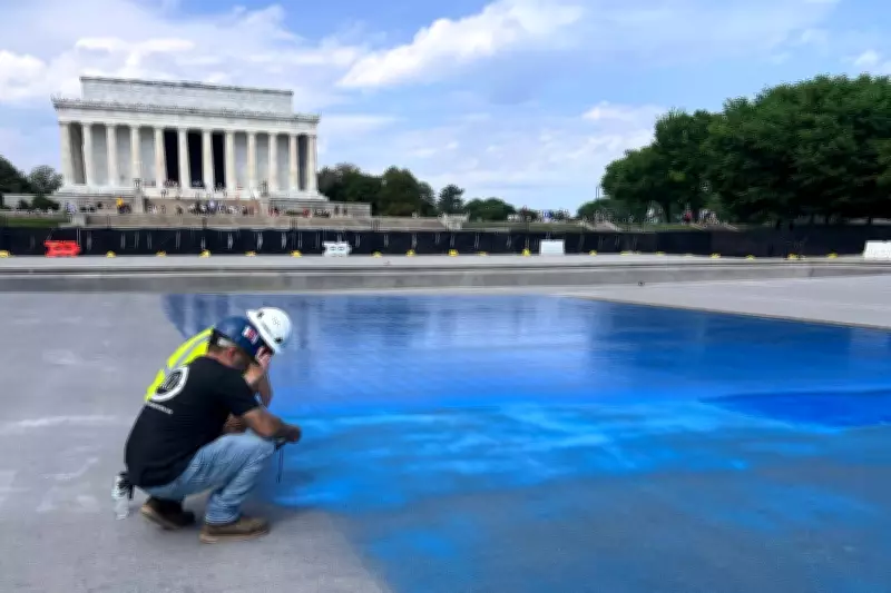 Trump touts progress on Lincoln Memorial reflecting pool revamp
