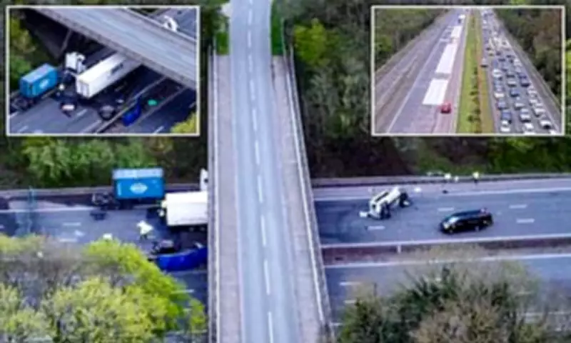 Two Teenagers Killed as Car Plunges from Bridge onto M1 Minibus