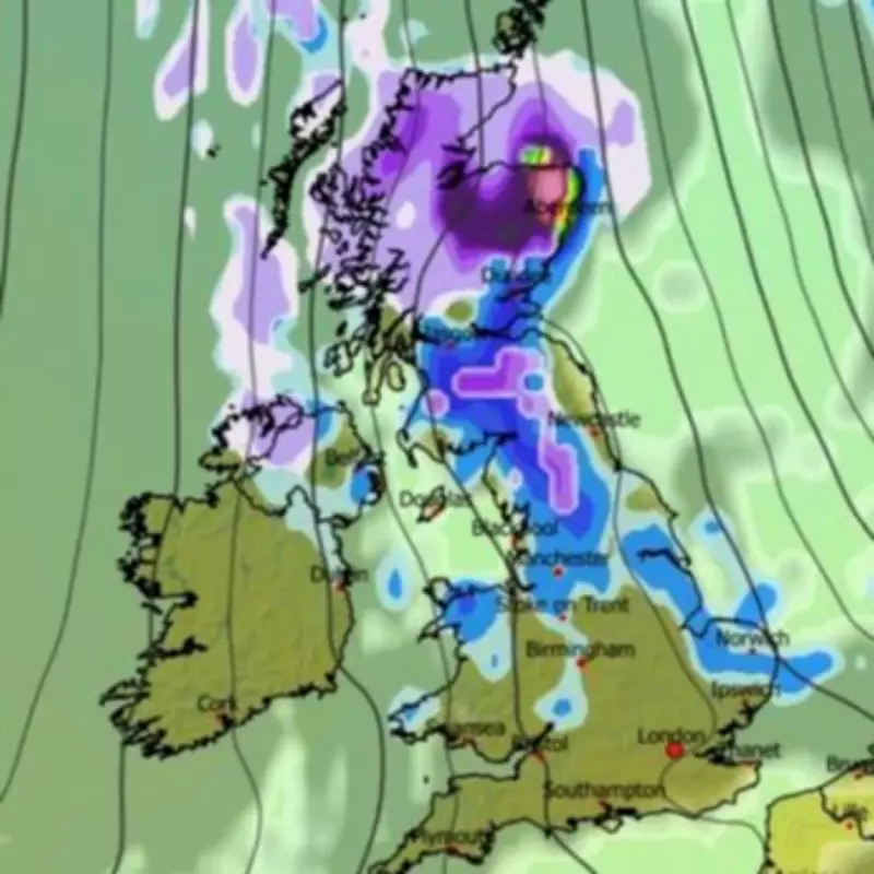 UK Weather Maps Predict Snow Blanketing 38 Cities Including London Within 45 Hours