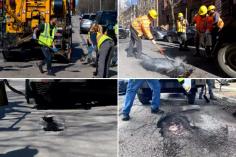 US Cities Launch Pothole Blitz After Brutal Winter Storms Wreak Havoc