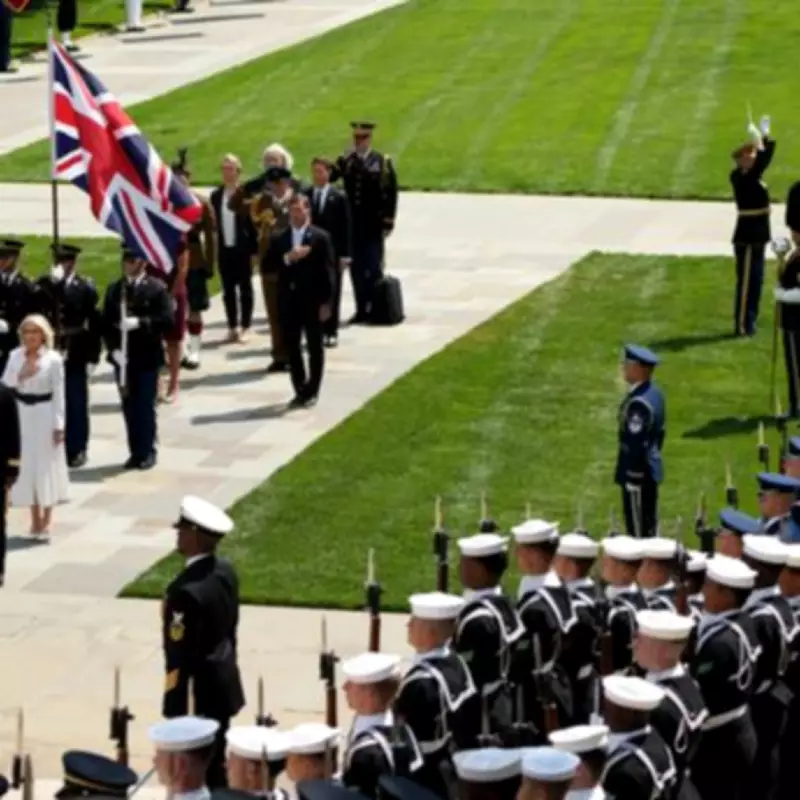 US Military Upside-Down Union Flag Blunder During King Charles Visit