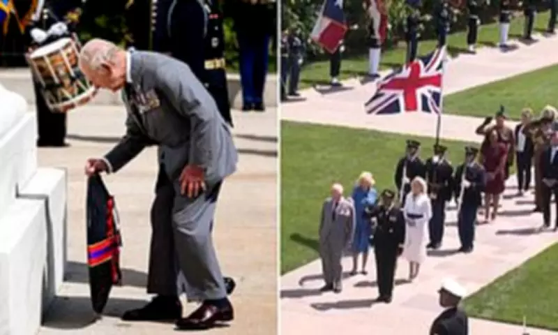 US Soldier Flies Union Flag Upside Down During King Charles Visit