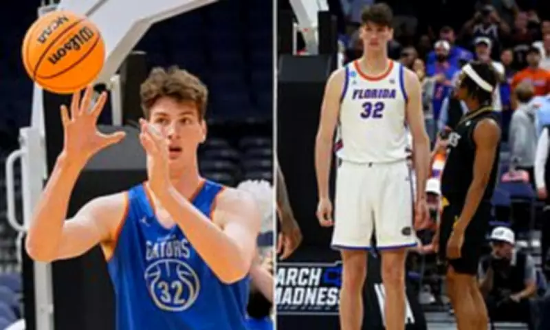 World's Tallest College Basketball Player Olivier Rioux Enters Transfer Portal