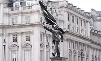 Banksy Confirms New London Statue Depicting Man in Suit on Plinth