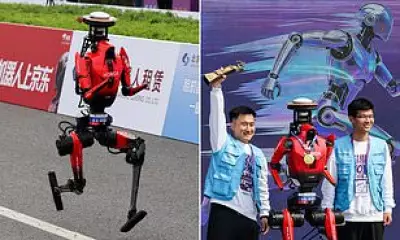 Chinese Humanoid Robot Shatters Half-Marathon Record, Beating Human Time by Seven Minutes