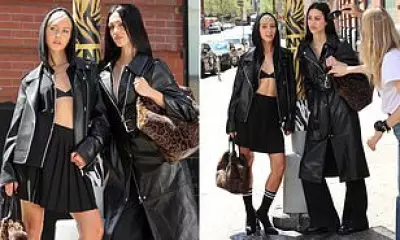 Iris Law and Amelia Gray Hamlin Shine in Manhattan Leather Photoshoot
