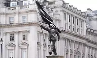 Mysterious Statue in Central London Sparks Banksy Speculation