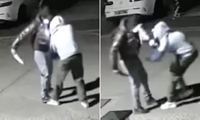 Shocking CCTV Shows Knifeman Stabbing Victim in London Street Attack