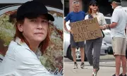 1980s Actress Cheryl Pollak Spotted at Anti-Trump Protest in California