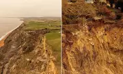 Drone Images Reveal Severe Coastal Erosion Threatening Britain's Oldest Theme Park