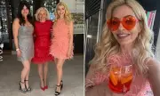 Holly Willoughby Stuns in Feathered Mini Dress at Studio 54 Themed Family Party