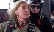 I'm A Celebrity Viewers Spot Rude Sign During Beverley Callard's Skydive