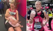 Laura Kenny Breastfeeds Baby Lily After London Marathon for Ectopic Pregnancy Trust