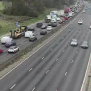 M56 Motorway Crash Blocks Eastbound Carriageway Near Manchester Airport