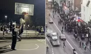 Met Police Officer Plays Basketball Amid Clapham Unrest, Mayor Khan Battles Trump's 'Disinformation'