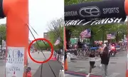 Runner's Joyful Celebration at Delaware Marathon Captures Hearts