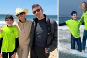 Simon Cowell's Son Eric Seen Surfing in Malibu on Rare Family Holiday