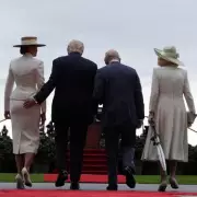 Trump's awkward butt squeeze of Melania during King Charles visit sparks online frenzy