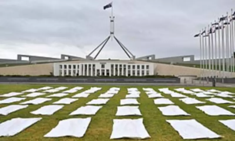 66 Body Bags Protest Tobacco Deaths at Parliament House