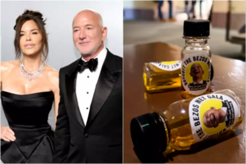 Activists Leave Fake Urine Bottles at Met to Protest Bezos' Amazon