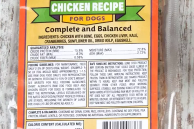 Albright's Raw Pet Food Recalls Dog Chicken Recipe Over Salmonella Fears