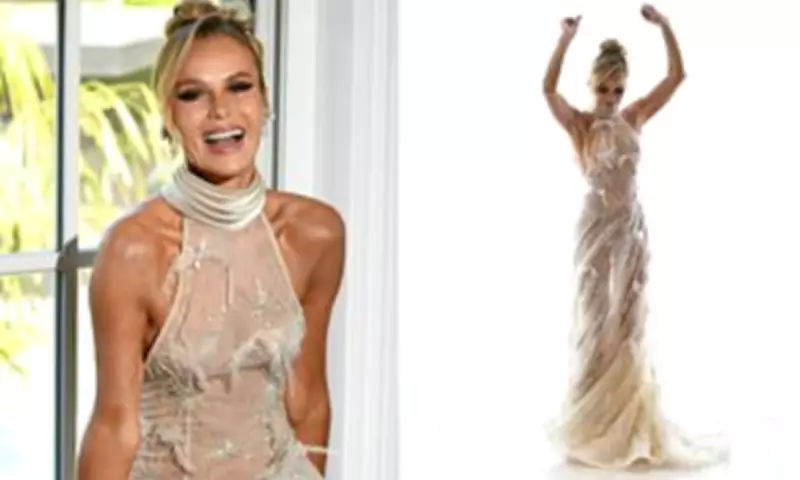 Amanda Holden Dazzles in Sheer Dress at BGT Semi-Final