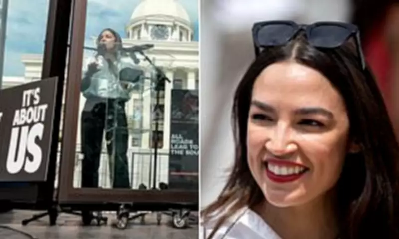 AOC Mocked for 'Pull Up to the South' Call Behind Bulletproof Glass
