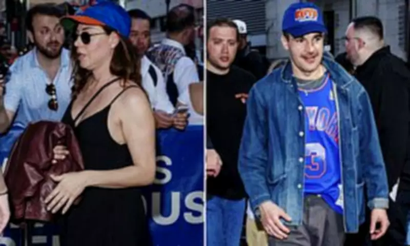 Aubrey Plaza and Christopher Abbott Cheer Knicks at NBA Playoffs