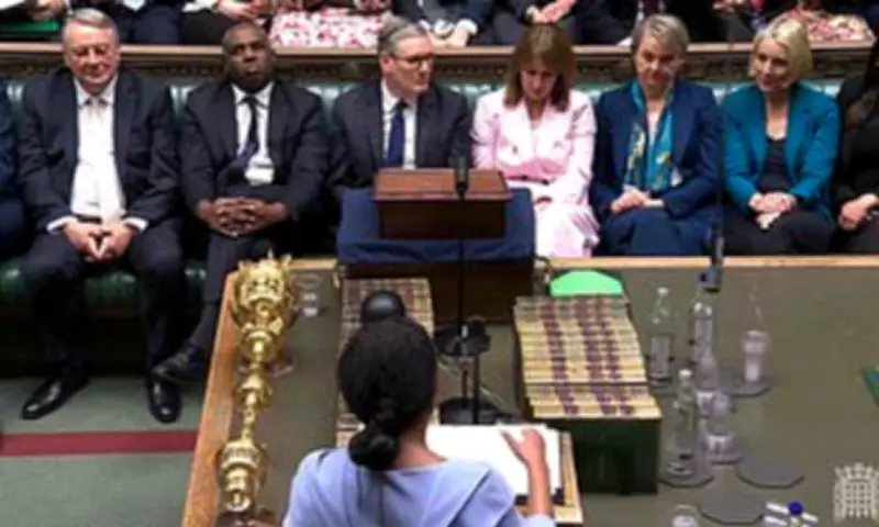 Badenoch Slams Starmer as 'In Office, Not in Power' in Fiery Commons Debate