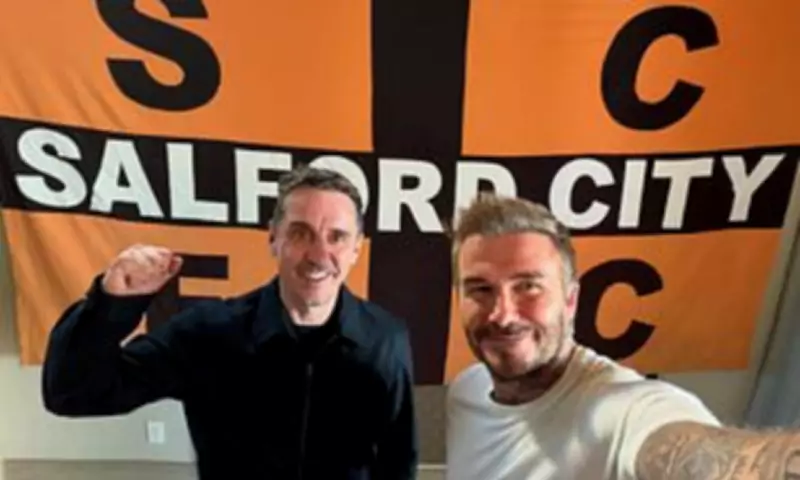 Beckham and Neville Cheer Salford City from California Wine Country