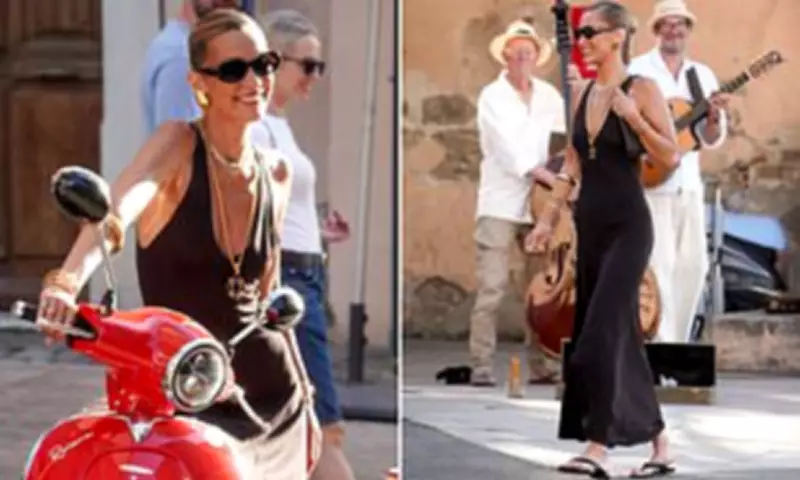 Bella Hadid Stuns in Plunging Black Dress During Saint-Tropez Getaway