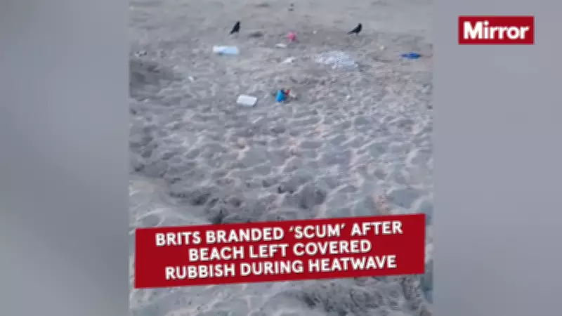 Brits branded 'scum' after Weymouth Beach left covered in nappies and rubbish