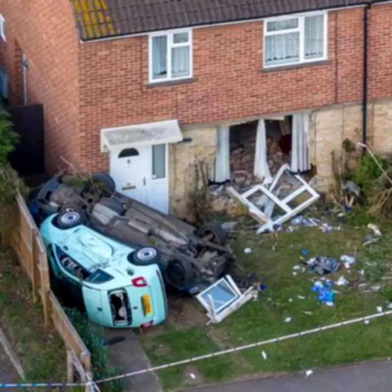Car Crashes Into Pensioner's Home in Peterborough, Two Injured