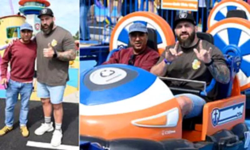 Celebrity Traitors Stars Joe Marler and Nick Mohamed Reunite at PAW Patrol Land