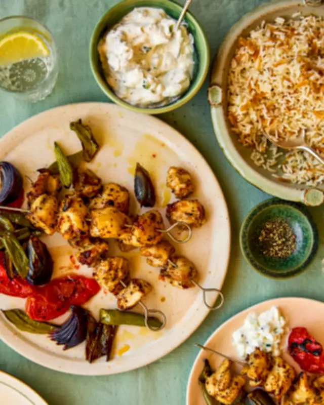 Chicken Shish Kebabs and Turkish Rice Pilaf: Perfect Weeknight Supper