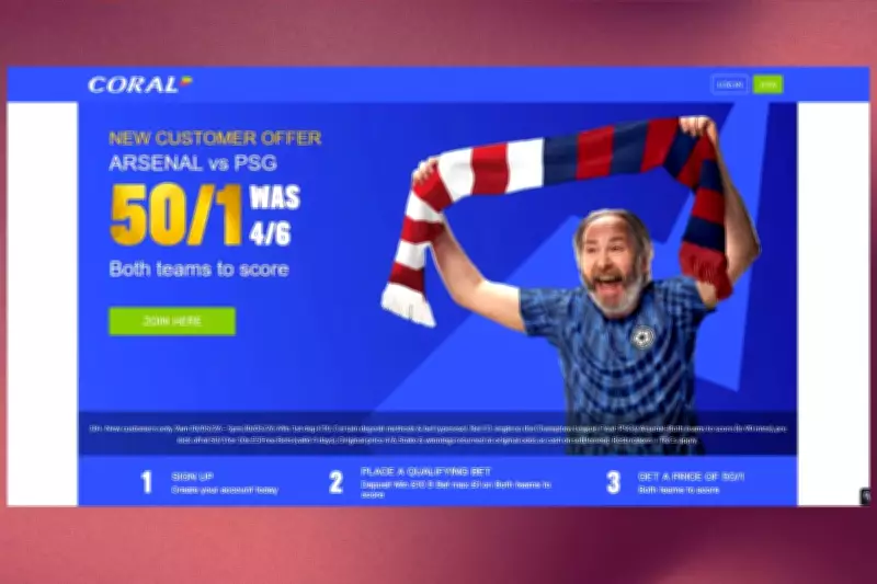 Coral Offer: 50/1 on Both Teams to Score in PSG vs Arsenal UCL Final
