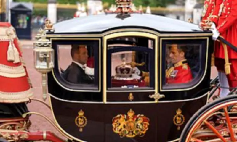 Crown Regalia Departs Buckingham Palace for State Opening of Parliament