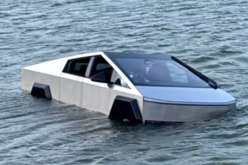 Cybertruck Driver Arrested After Driving into Texas Lake Using 'Wade Mode'