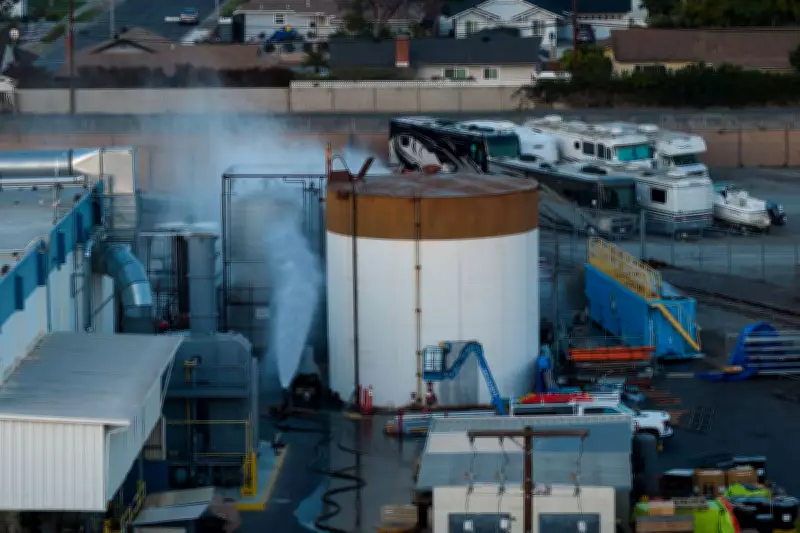 Damaged California Chemical Tank: Explosion Risk Persists