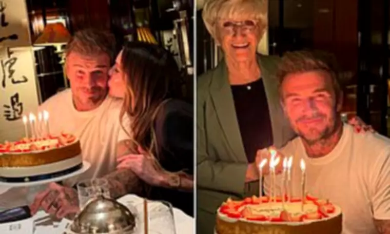 David Beckham Celebrates 50th Birthday with Family at The Dorchester