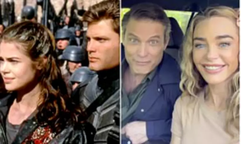 Denise Richards Reunites with Starship Troopers Co-Star Casper Van Dien