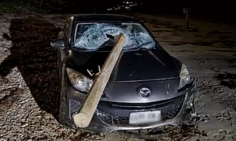 Drunk Driver Impales Car on Pole After Plunging onto Aldinga Beach