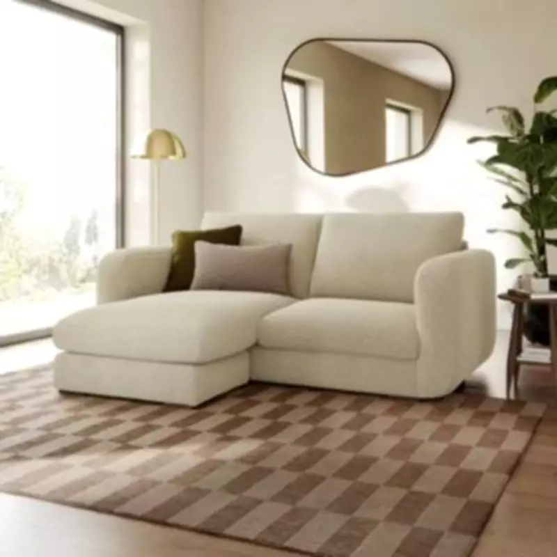 Dunlem Clearance: Scandi Boucle Corner Sofa Half Price at £574.50