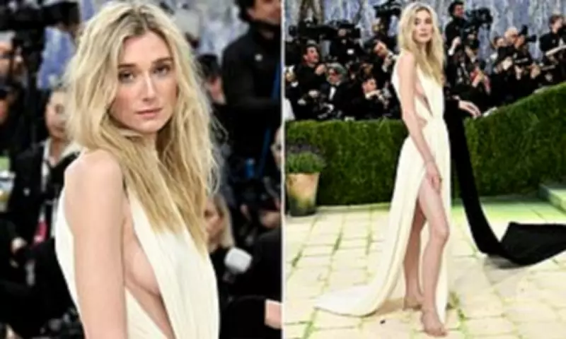 Elizabeth Debicki Risks Wardrobe Malfunction at Met Gala in Vera Wang Gown