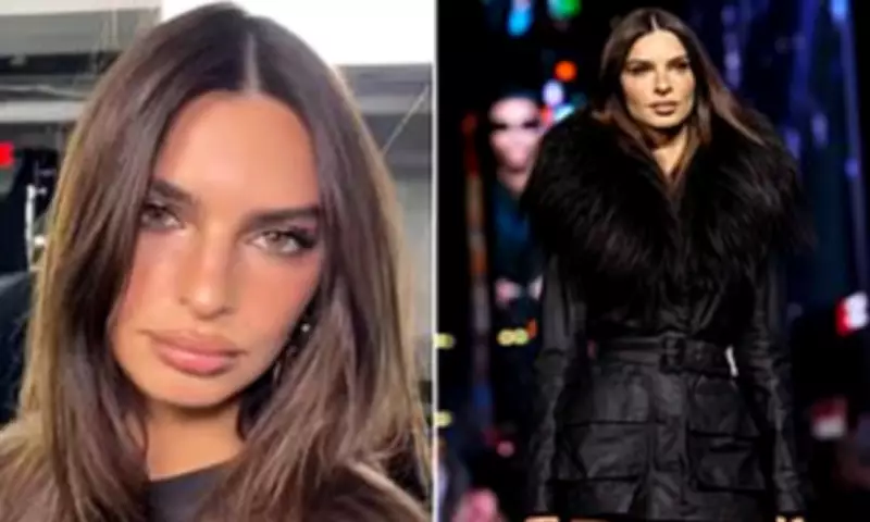 Emily Ratajkowski Stuns on Gucci Runway with Hazel Contacts, Ditches Dark Eyes